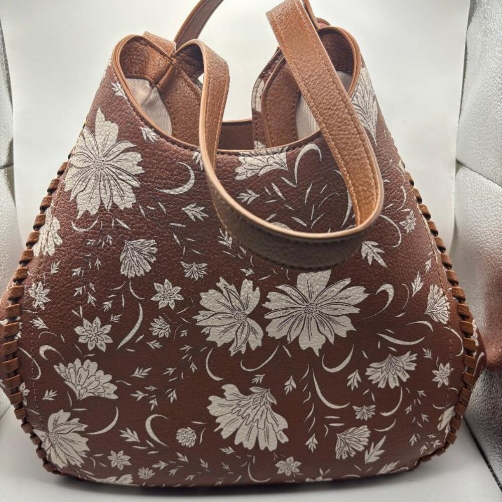 Style & Co floral printed faux-leather medium Handbag / Purse